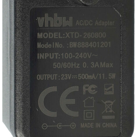 Vhbw Bloc d'alimentation / chargeur remplacement pour Bosch 12026531 pour  aspirateur sans-fil - Câble de 200 cm