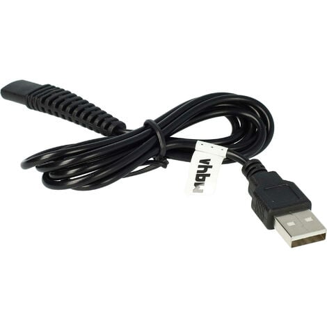 vhbw Câble de charge compatible avec Braun Series 5 50-M1000s, 50-M1200s, 50-W1000s,  50
