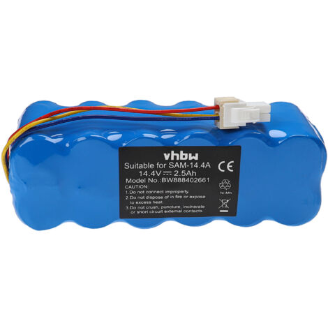 Vhbw – Batterie NiMH 2500mAh 14,4V pour aspirateur robot Samsung Navibot SR8848, SR8849, SR8877, SR8850, SR8855, SR8857, SR8875 – Accessoire de remplacement (1/5)
