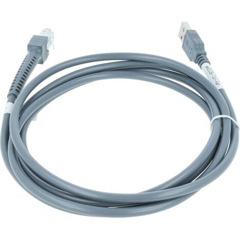 Câble Données RJ45 Vers RS232 3m - Pour Datalogic Dragon D101 LR - Noir Spirale