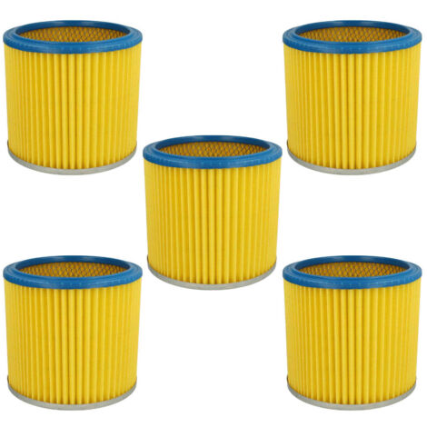 vhbw filtro a pieghe piatte compatibile con Rowenta RU 36DE DE, RU 36BE BE, RU 36AT AT, RU 361 aspiratore - arancione / giallo, lavabile