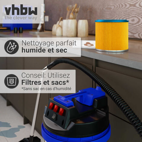 Vhbw 3x Filtro A Pieghe Piatte Compatibile Con Einhell Inox 1100 1400 As 1250 1 1300 Plus 1250 1450 1400 Aspirapolvere Cartuccia Filtrante 83886676