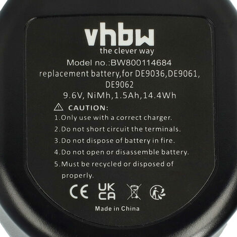 Vhbw Chargeur compatible avec Dewalt DC222KA, DC222KB, DC223KA, DC223KB,  DC224KA, DC224KB, DE0240 batteries Ni-Cd, NiMH d'outils