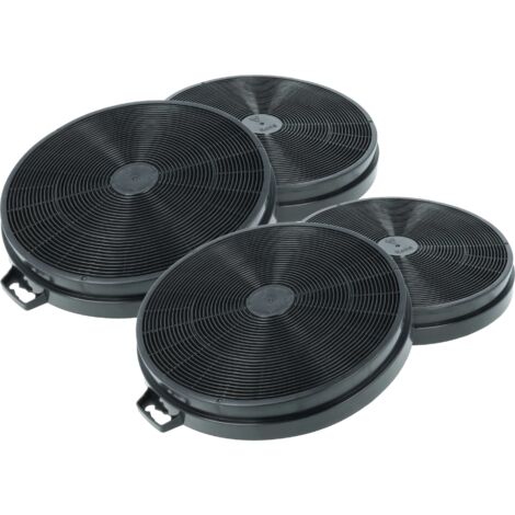 vhbw 4x Filtres à charbon actif compatible avec Best BHG71320GA, BHG71220GA, BHG51320GA, BHG51220GA hotte aspirante - 20,2 cm (1/5)
