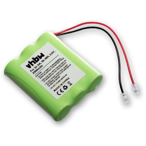 vhbw Batterie pack de 3x AA Mignon pour divers appareils (2000mAh, 3,6V, NiMH)