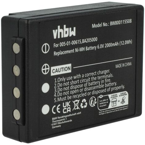 vhbw Batterie compatible avec HBC Radiomatic Eco opérateur télécommande industrielle (2000mAh, 6V, NiMH) (1/5)