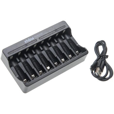 Chargeur USB Vhbw Pour Batteries Minolta Dimage A1 Et A2, Avec Câble Micro-USB, LED, 8,4V 0,5A