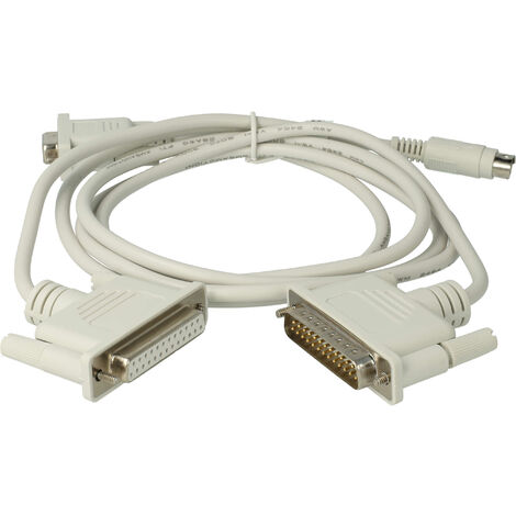 vhbw Câble adaptateur série RS-232 compatible avec Mitsubishi MELSEC FX1N, FX0N, série A, FX PCs et périphérique - Câble, 15,5 cm, gris