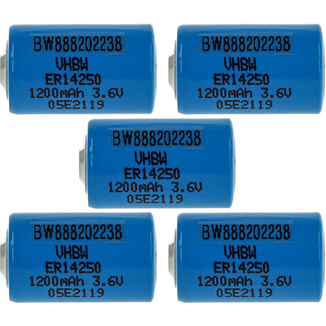 Pile ER14250 - Lithium - 3.6V - 1200mAh + connecteur 