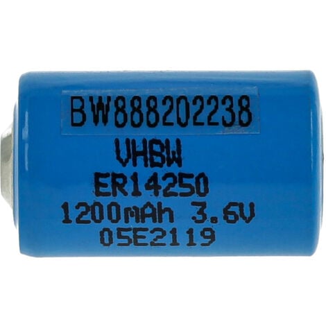 vhbw Pile au lithium ER14250 remplacement pour 1/2AA, 1770-XZ