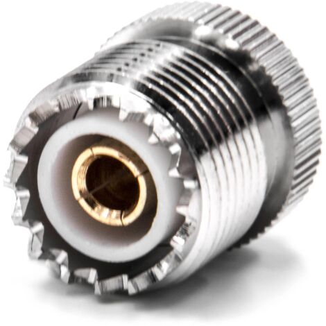 vhbw Adaptateur MCX (m) vers prise UHF PL-259 (f) pour appareil LAN, antenne WiFi, scanner et émetteur-récepteur radio - Coupleur coaxial HF