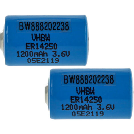 Pile ER14250 - Lithium - 3.6V - 1200mAh + Connecteur