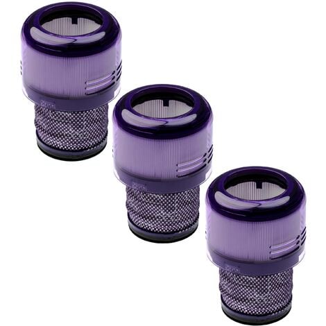 vhbw Kit de 3x Filtres d'aspirateur compatible avec Dyson V11 Animal, SV15,  SV17, SV22 aspirateur sans-fil - Filtre anti-saleté