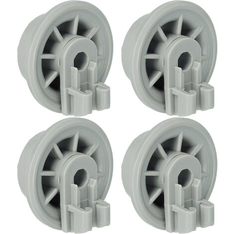 vhbw 4x Roulette pour panier inférieur compatible avec Bosch lave-vaisselle - Diamètre 35 mm (1/5)