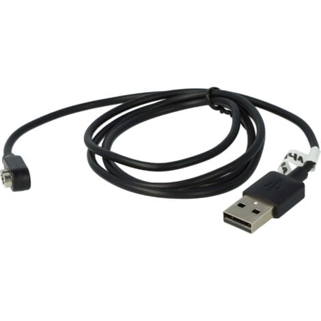 vhbw Câble de chargement compatible avec Aftershokz OpenRun Pro AS810 écouteurs - Câble, Noir, 100 cm