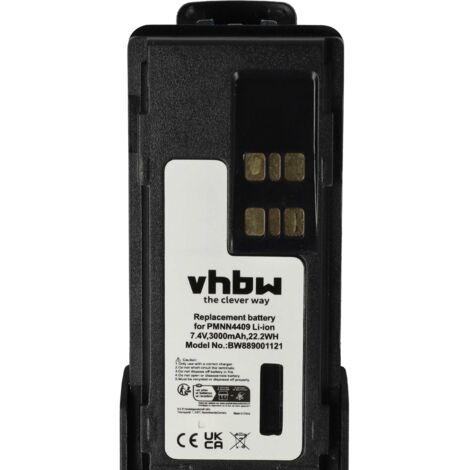 2 Batteries 2600mAh 7,4V Pour Motorola PMNN4543, PMNN4493, PMNN4491B – Avec Clip Ceinture, Li-ion, Protection Intégrée - 9