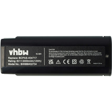 vhbw Batterie compatible avec Paslode Impulse CF325Li, IM250A, IM250, IM200F18 outil électrique, cloueur pneumatique (2000 mAh, NiMH, 6 V) (1/5)