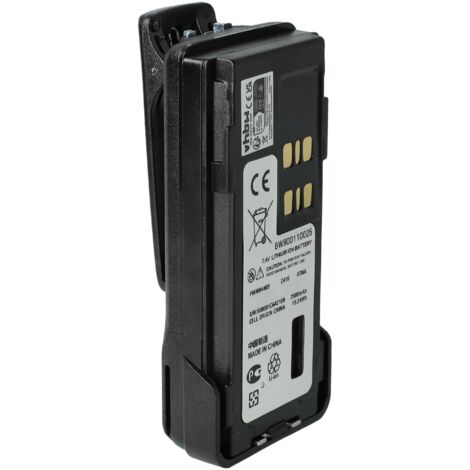 Vhbw Batterie Remplacement Pour Motorola PMNN4491, PMNN4491B, PMNN4493 Pour Radio Talkie-walkie (2200mAh, 7,4V, Li-ion) - Avec Clip De Ceinture