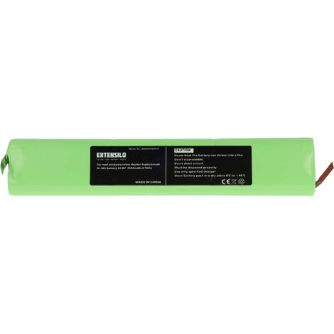 EXTENSILO Batterie remplacement pour Velux 946930, 946933 pour volet roulant de fenêtre (2500mAh, 10,8V, NiMH)