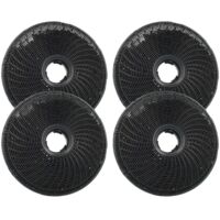 vhbw 4x Filtres à charbon actif compatible avec Best Frame HF Pewter, Frame HF XS, Folgarida Cream 60, Folgarida Cream 90 hotte aspirante