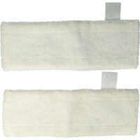 vhbw 2x Housses compatible avec Kärcher SC 2 Upright Easyfix, SC 2 EasyFix Premium nettoyeur à vapeur - blanc 35 x 14 x 0,5cm microfibre