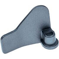 vhbw Crochet pétrisseur compatible avec Kenwood BM450 machine à pain - Pale, 6,2 x 4 cm, aluminium, gris