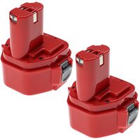 EXTENSILO 2x Batteries compatible avec Krenn OS-13 ACN, OS-13 ACNL outil électrique (3300 mAh, NiMH, 12 V)