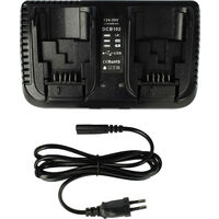 vhbw Chargeur double compatible avec Dewalt DCF610S2, DCF813S2, DCF610D2-QW, DCF805, DCF813, DCF813N, DCF620 batteries Li-ion d'outils