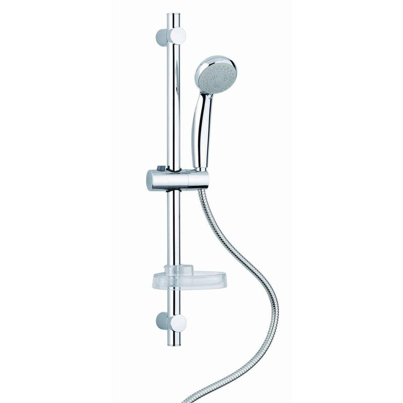 Metaform aqualine set saliscendi aurora acciaio cromato-abs 3 getti anticalcare