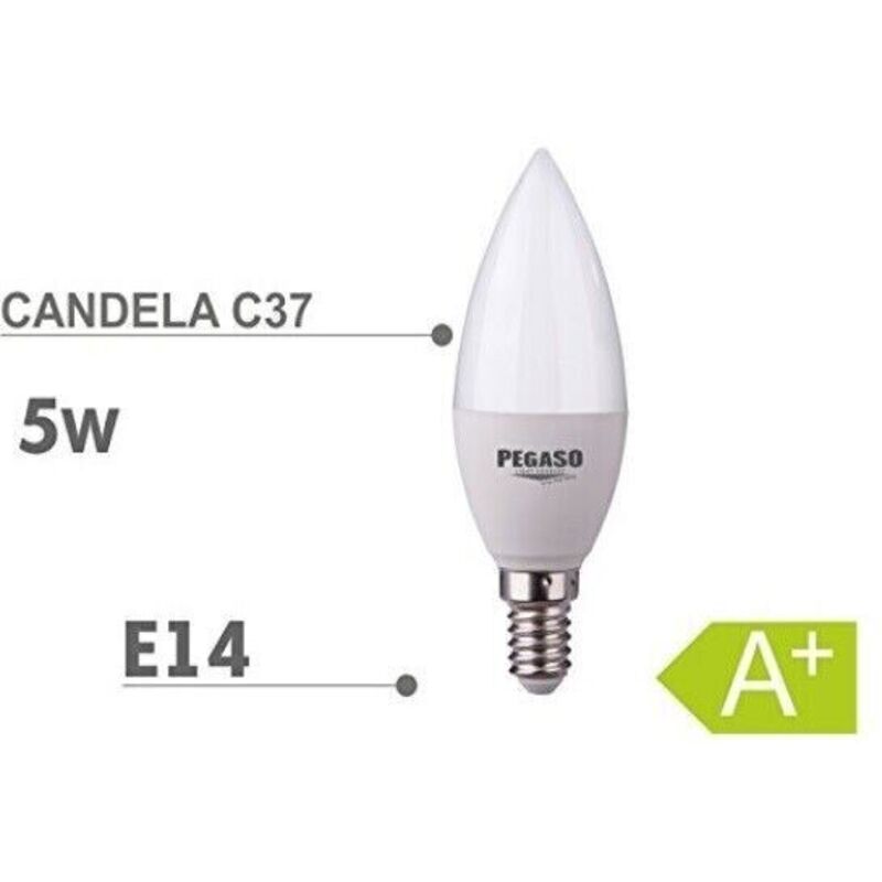 E-QUICKLY Lampadine LED E14 luce naturale - attacco piccolo E14, 5W (Equivalenti a 45W), 500