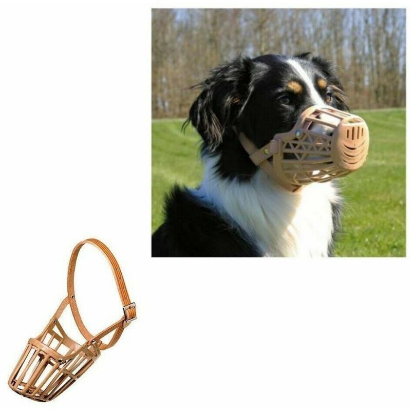 Museruola in plastica pvc cane cestello cani anti morso accessorio varie  misure misura: n 5