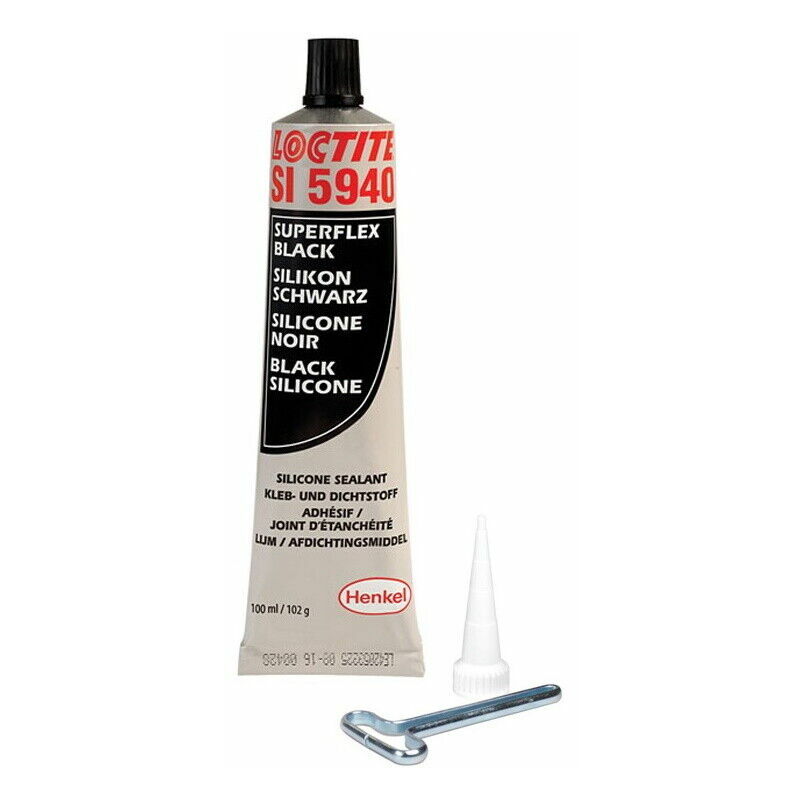 Silicone sigillante multiuso acetico nero tubo da 100 ml loctite si 5940  auto