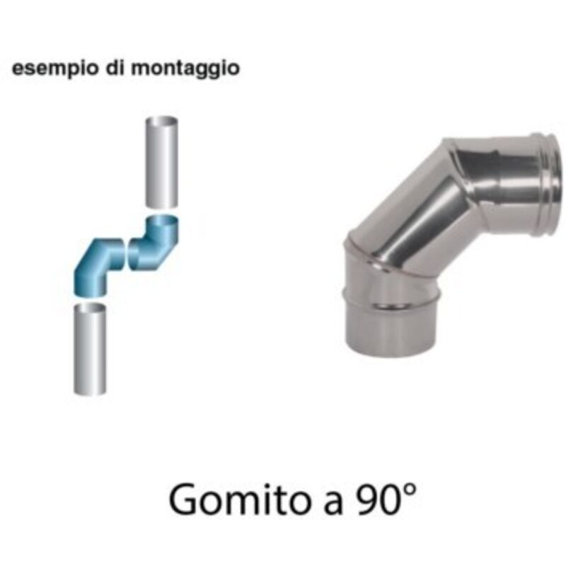 Tubi Stufa A Legna 130 Nero Gomito Regolabile 0-90° Per Canna - Foto 10