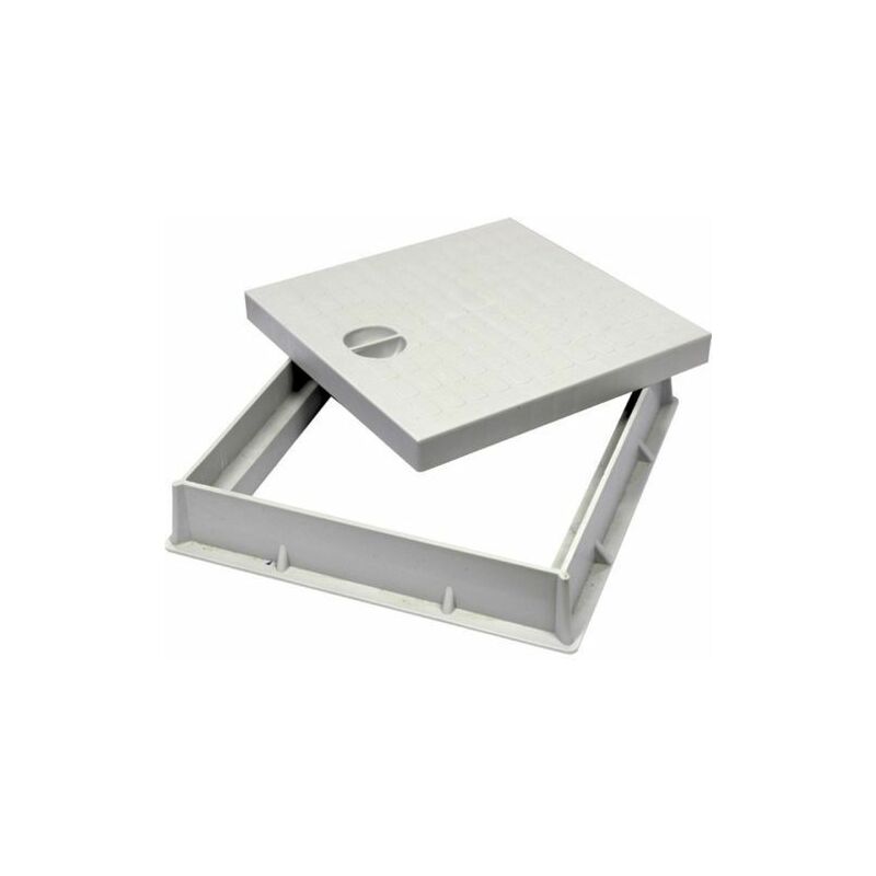 Telaio con coperchio pesante pvc 55x55 cm top sirius per pozzetto 550x550