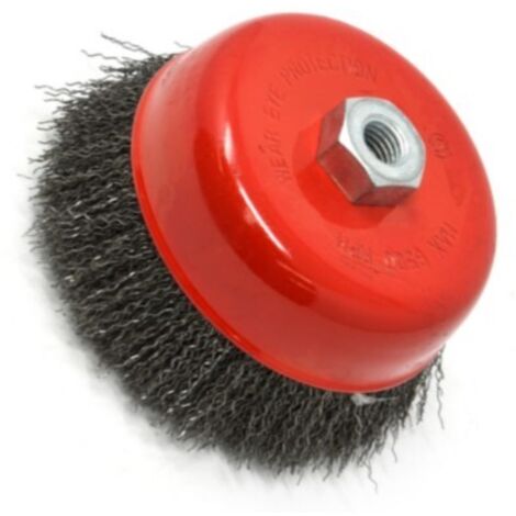 Spazzola A Tazza Acciaio Ø100mm - M14, Filo 0.5mm, Per Smerigliatrici - Foto 11