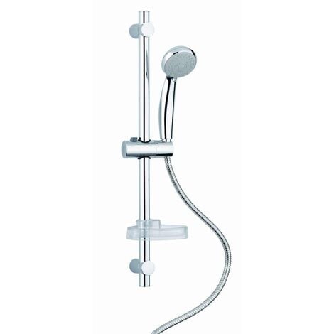 Metaform aqualine set saliscendi aurora acciaio cromato-abs 3 getti anticalcare