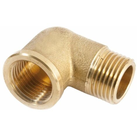 Gomito 90° 3/8 BSP Per Aria Compressa - Raccordo In Lega Di Zinco Dorato Per Tubi - Foto 8