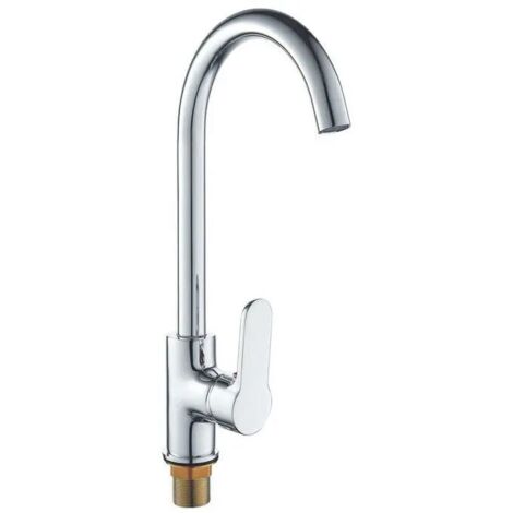 Rubinetto Cucina Ambrosiana Nero - Miscelatore Con Canna Alta In Ottone - Areatore Risparmio Idrico - Foto 2