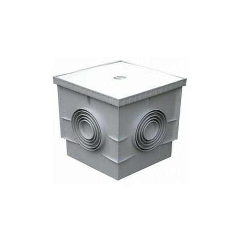 Pozzetto 55x55 550x550 con coperchio rinforzato colore grigio in ppr cm 55
