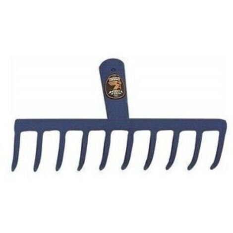 Rastrello Da Giardino A 14 Denti Curvi In Acciaio Verniciato