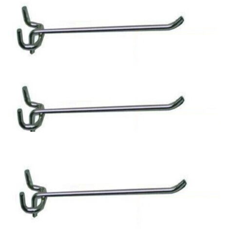 50 Ganci Neri Per Griglia E Pannelli Forati – Accessori Da Parete Universali – Metallo 0,2 Cm