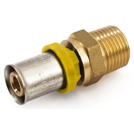 Raccordo Pressare Per Tubo Multistrato Trident - 20x1/2 Maschio, Per Acqua E Gas - Foto 6