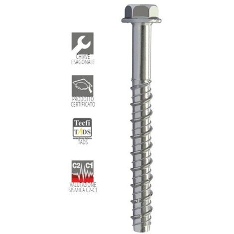 Viti Per Calcestruzzo M6,5 X 70 - 30 Pz Con Trapano E Bussola - Foto 4