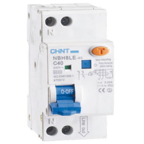 63B1P20 interruttore automatico, 20 A, 1 poli, B curve, 6 KA