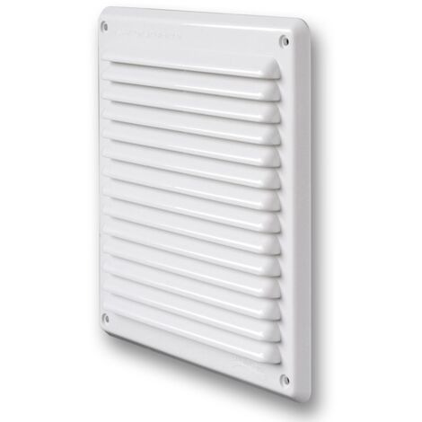 Griglia Di Ventilazione Plastica 204x230 Mm Con Rete Antinsetto - Bianco, Per Interni Ed Esterni - Foto 2