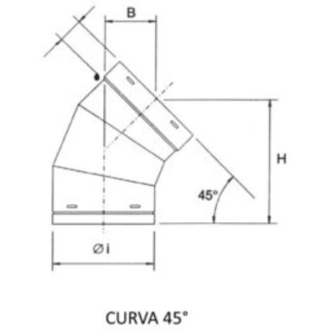 Tubo Canna Fumaria 200 Tubo Monoparete Acciaio Inox AISI 316 - 1 Metro, 200mm, Per Stufe Pellet E Camini Tubo Monoparete 200mm