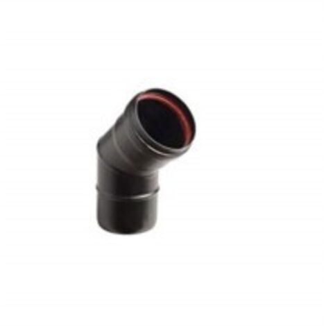 Gomito Canna Fumaria 45&deg; Acciaio Nero 2 Mm - Per Stufe A Legna, DN 150, Resistente Fino A 400&deg;C