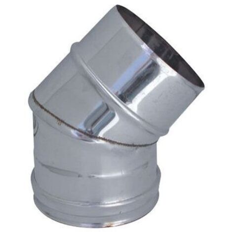 ᐉ Curva Per Canna Fumaria 45° Doppia Parete Coibentata, Acciaio AISI - 4