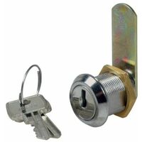 Serratura A Cilindro Per Mobili - Cassetti E Armadietti, Acciaio Nichelato Con Chiavi - 3 Misure Mandrino - Foto 13