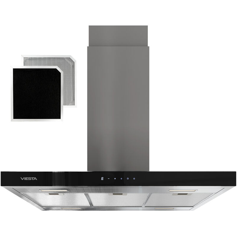 Dunstabzugshaube Inselhaube 90cm LCD Display Sensor Touch Dunstabzugshauben 